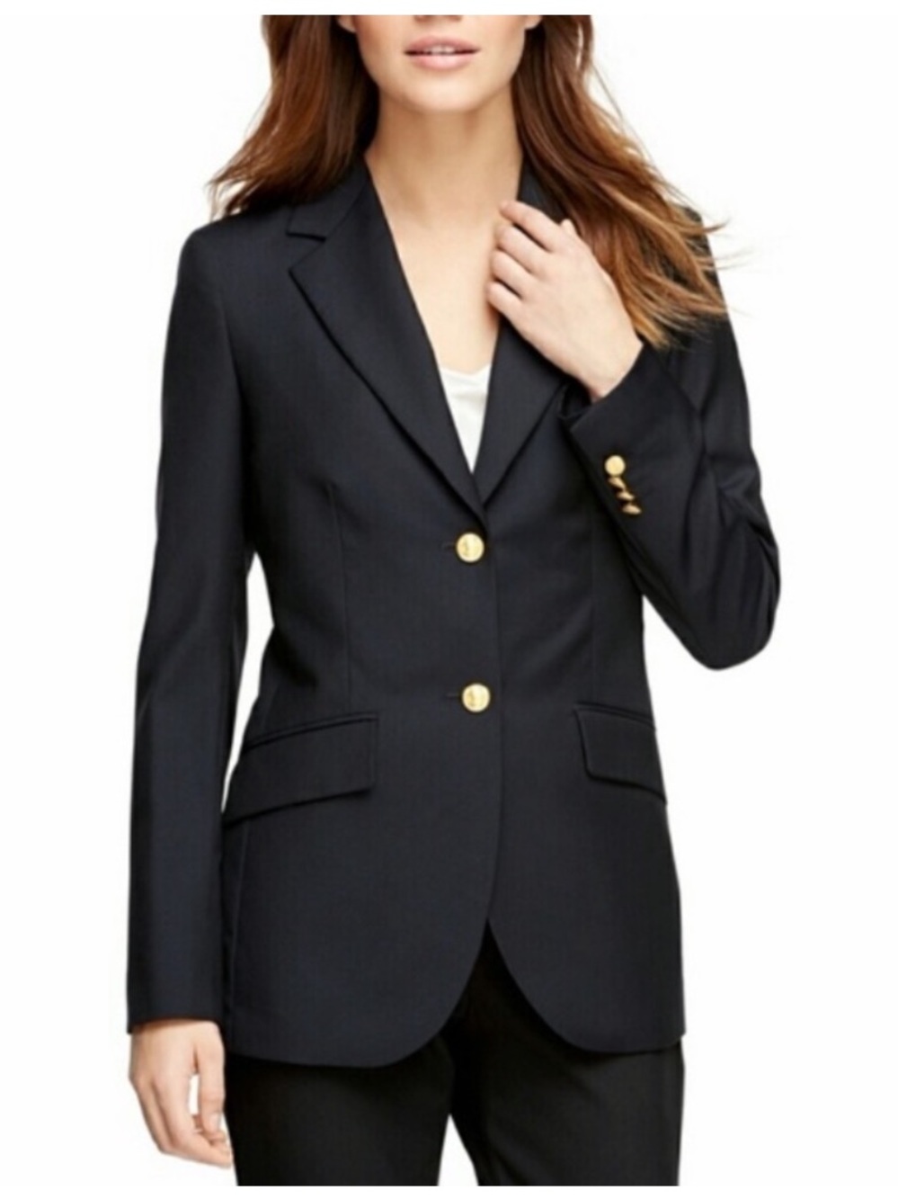 Brooks Brothers Loro Piana Wool Blazer Gold Button Suit Jacket 4